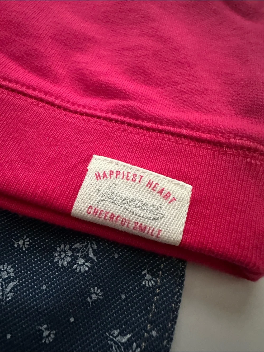 Carter's Hot Pink Top with Navy Floral Leggings
